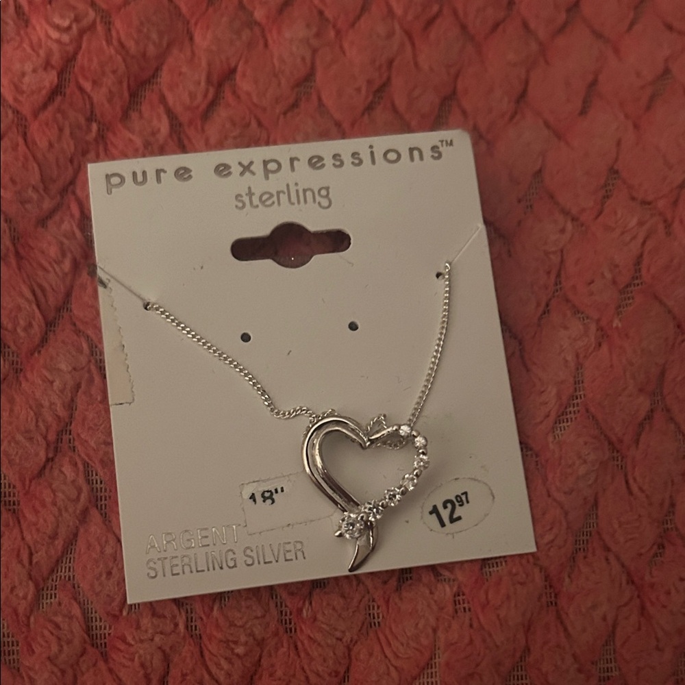 Expressions Sterling Silver Heart Pendant Necklace